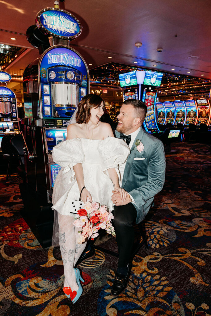 newlyweds at their iconic elopement