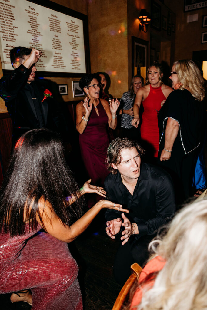guests at the fun wedding reception party
