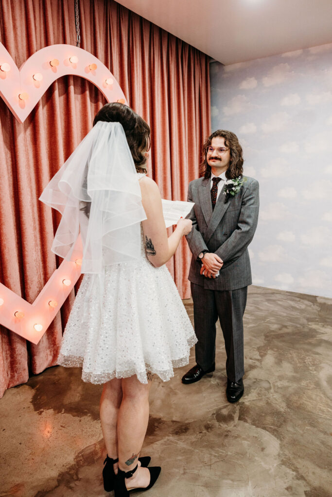 Desiree & Ryan’s Artsy Las Vegas Elopement at Sure Thing Chapel and Fremont Street