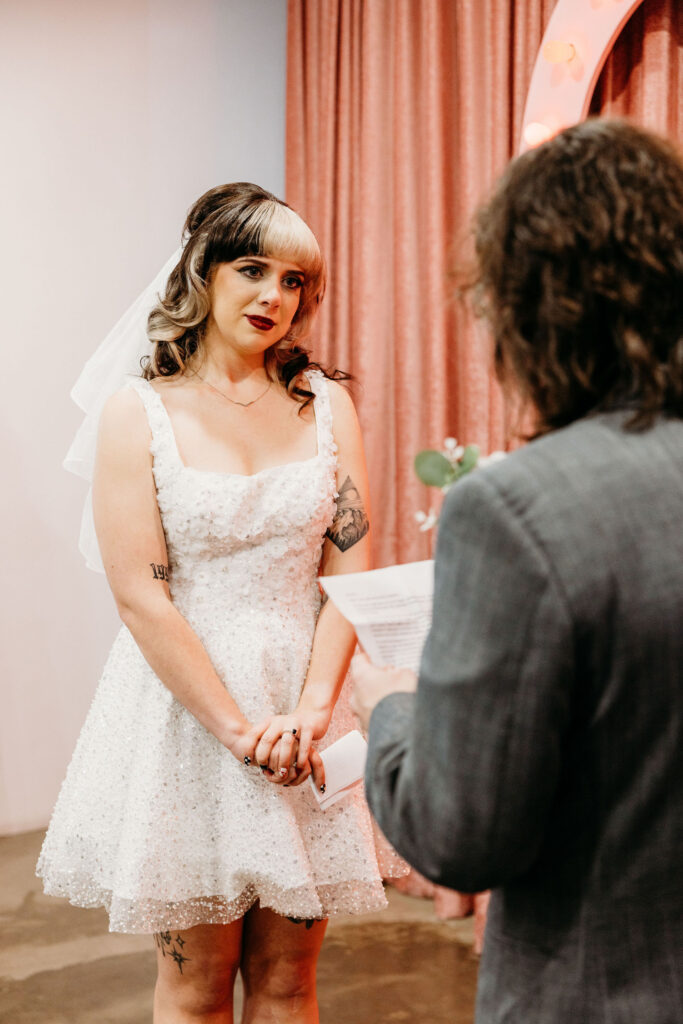 Desiree & Ryan’s Artsy Las Vegas Elopement at Sure Thing Chapel and Fremont Street