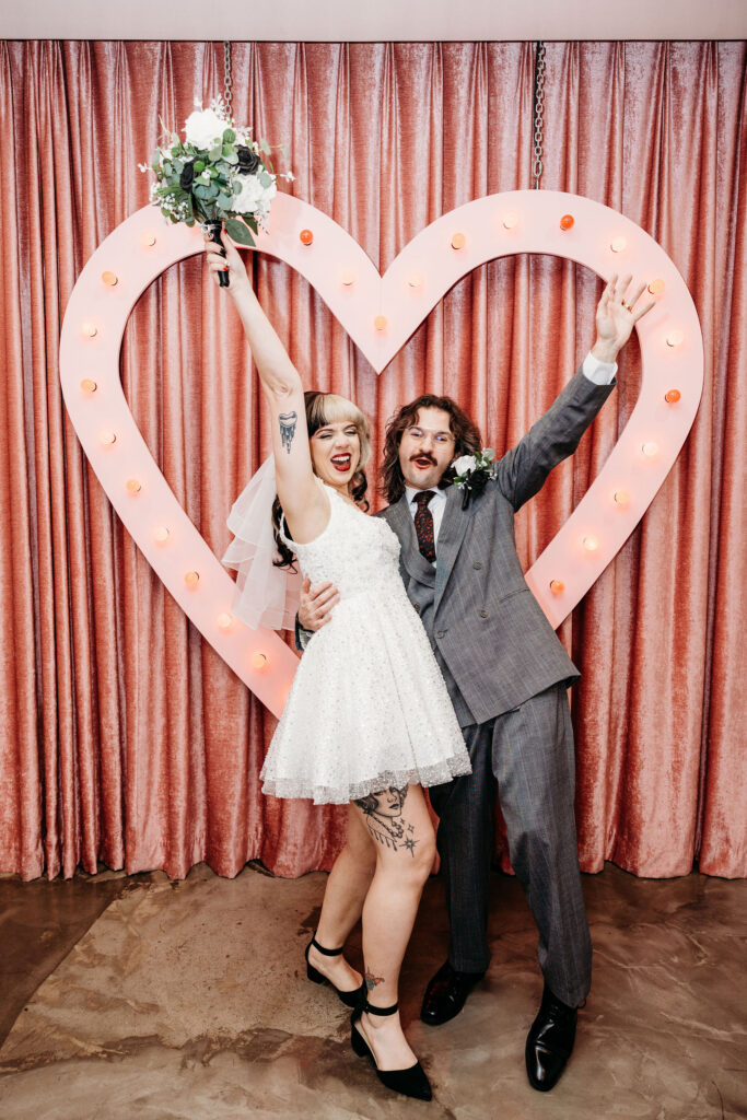 Desiree & Ryan’s Artsy Las Vegas Elopement at Sure Thing Chapel and Fremont Street