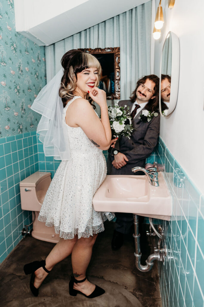 Fun and colorful bridal portraits in Las Vegas