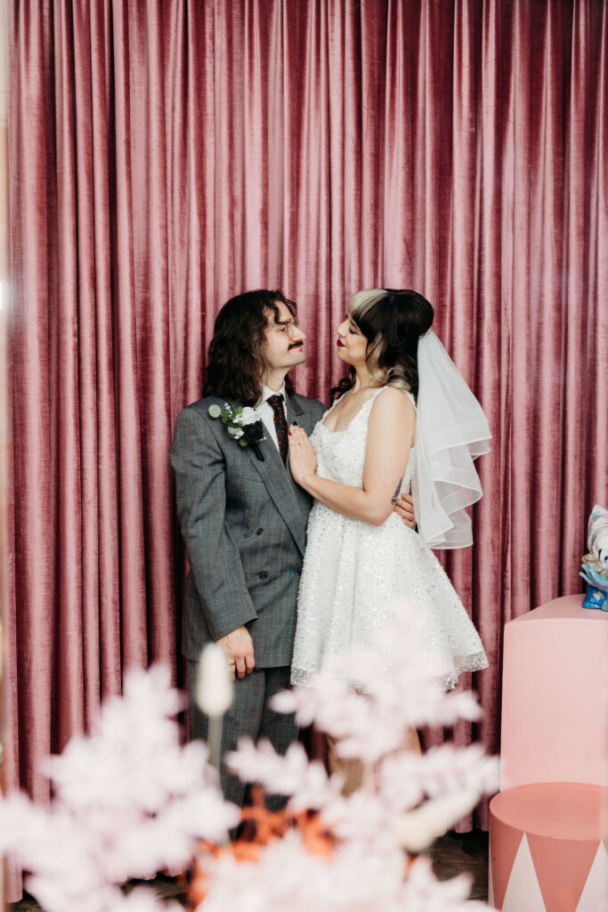 Desiree & Ryan’s Artsy Las Vegas Elopement at Sure Thing Chapel and Fremont Street