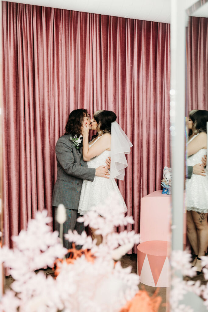 Desiree & Ryan’s Artsy Las Vegas Elopement at Sure Thing Chapel and Fremont Street