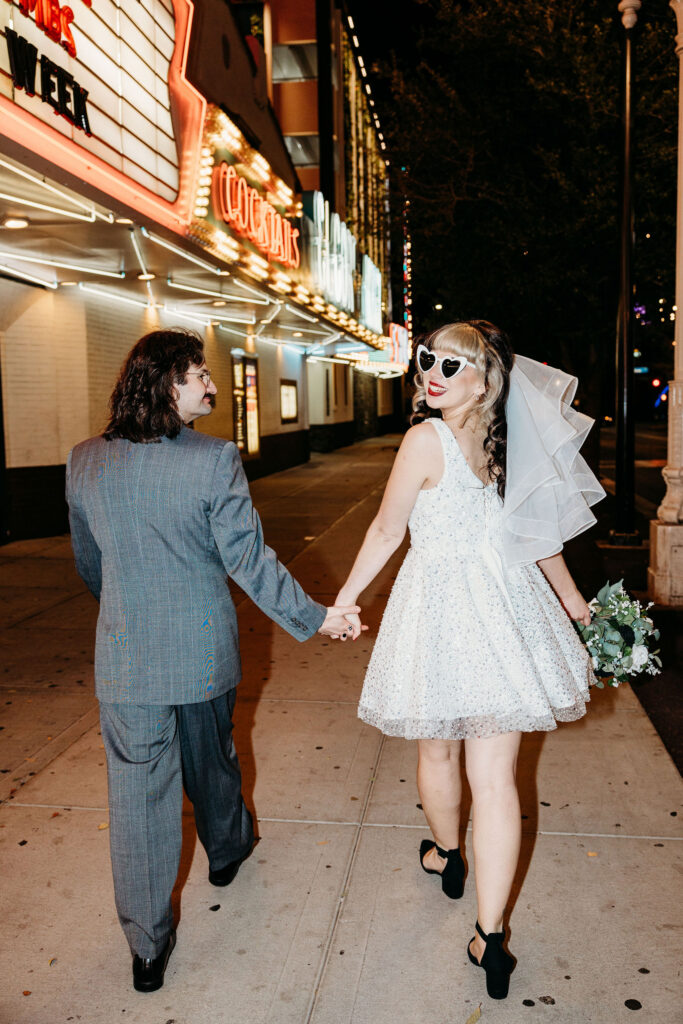Desiree & Ryan’s Artsy Las Vegas Elopement at Sure Thing Chapel and Fremont Street