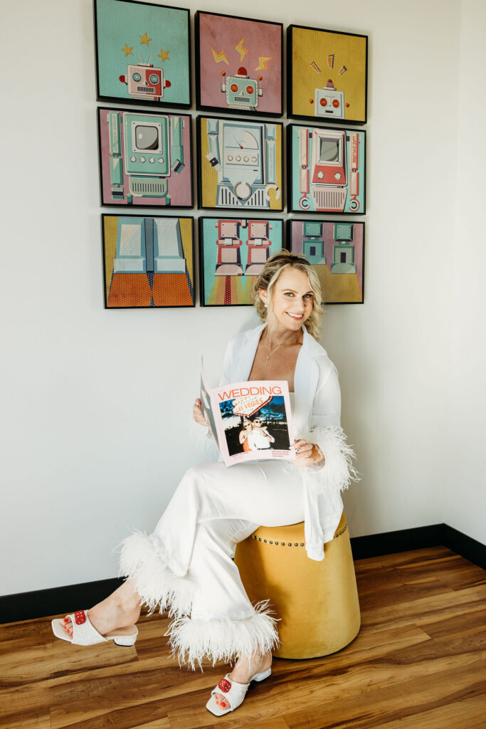 cute picture of the bride before getting ready for her ceremony