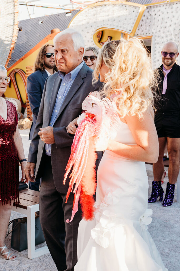 cute picture of the bride walking down the aisle
