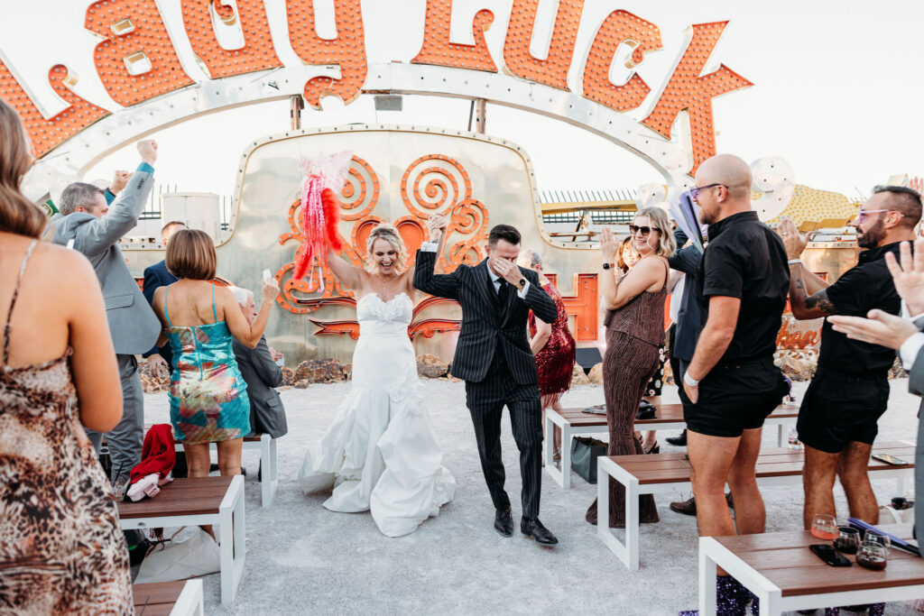 cute picture of the newlyweds after their ceremony