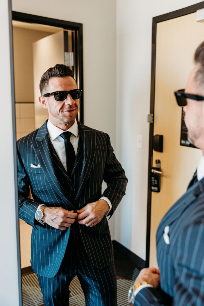 groom before heading to the ceremony