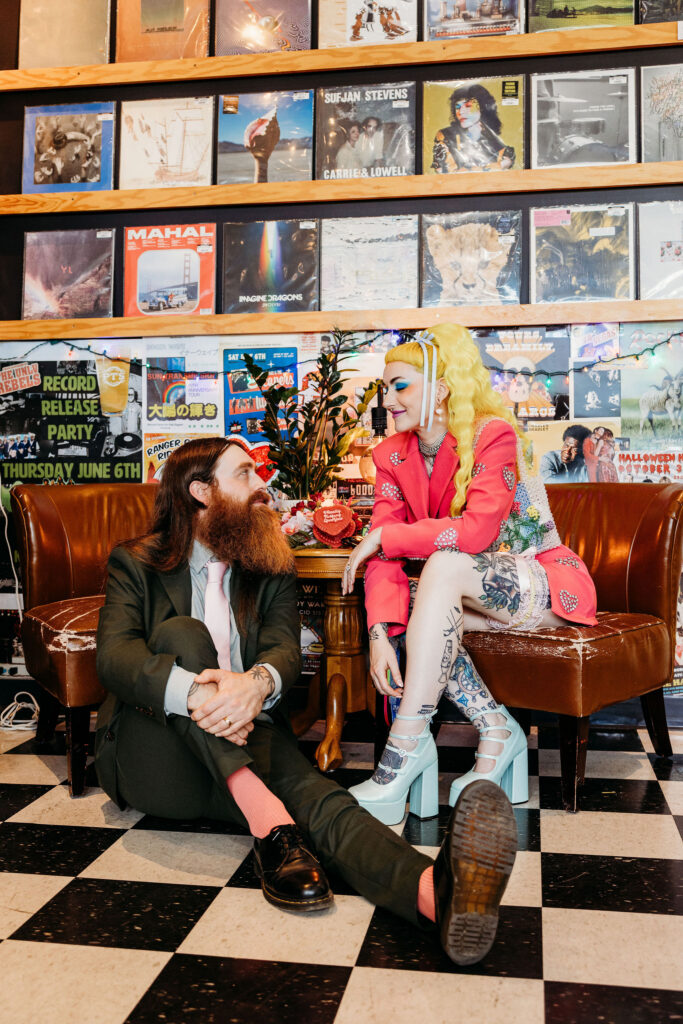 intimate and playful elopement in las vegas