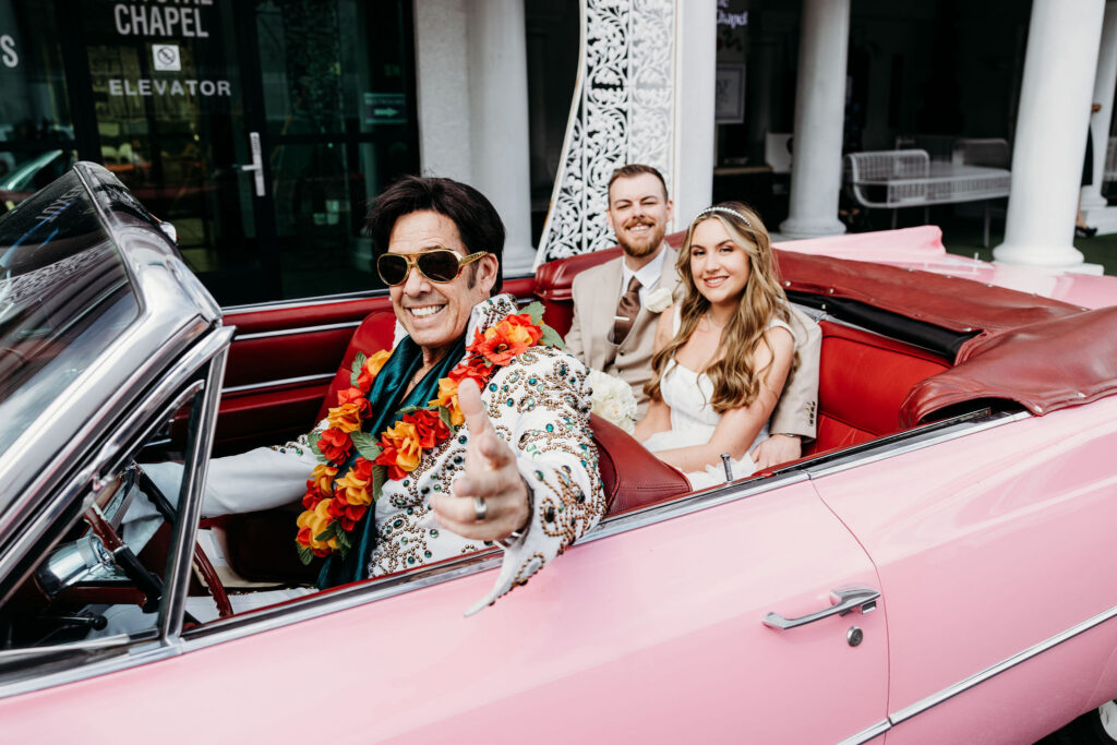 Happy couple at their dream wedding