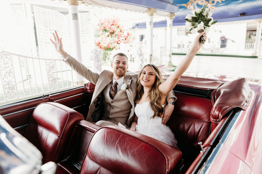 bride and groom after their dream wedding ceremony