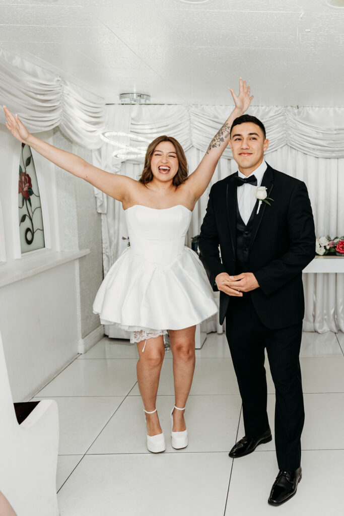 couple heading to their bridal portraits in DTLV