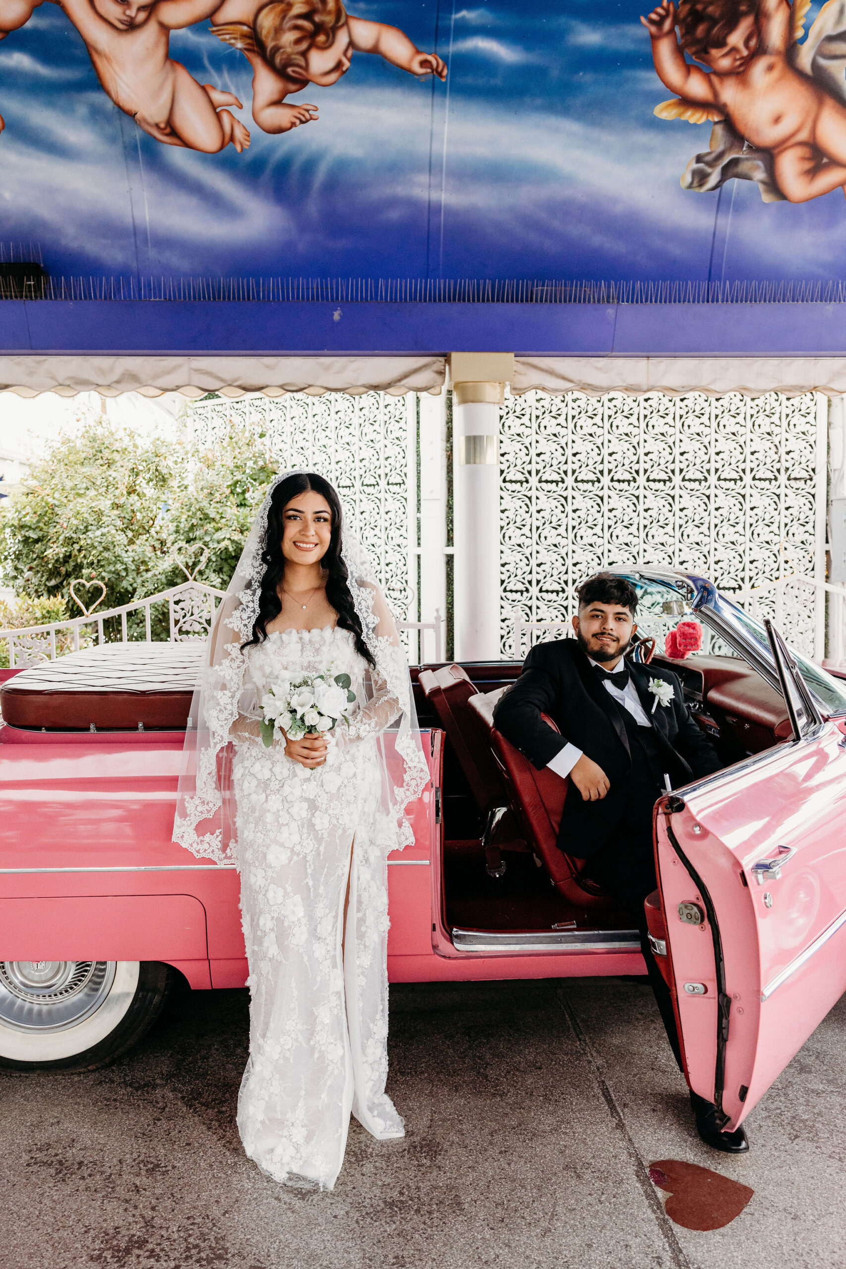newlyweds at their dream bridal portraits