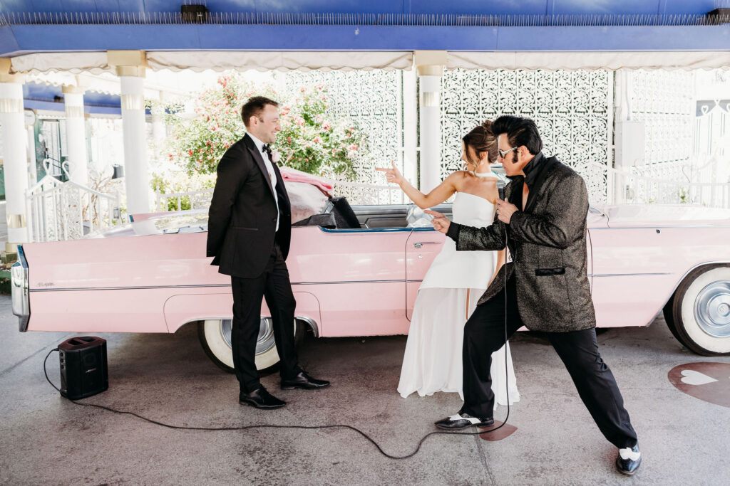 fun elopement ceremony with elvis