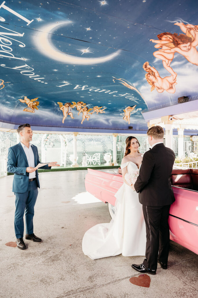bride and groom emotional at their dream ceremony