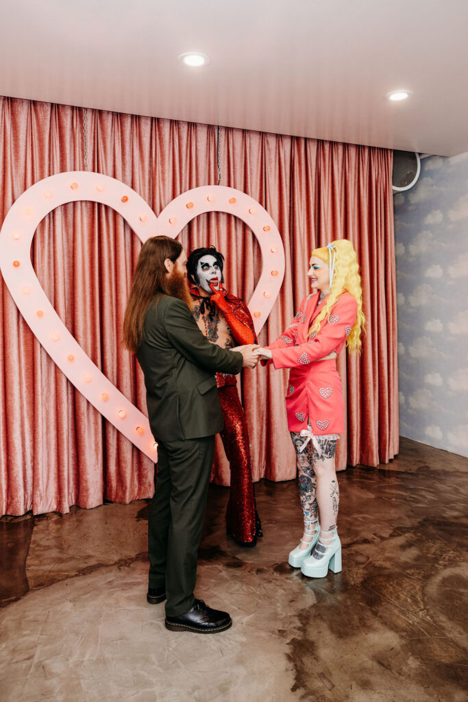 bride and groom emotional at their elopement ceremony