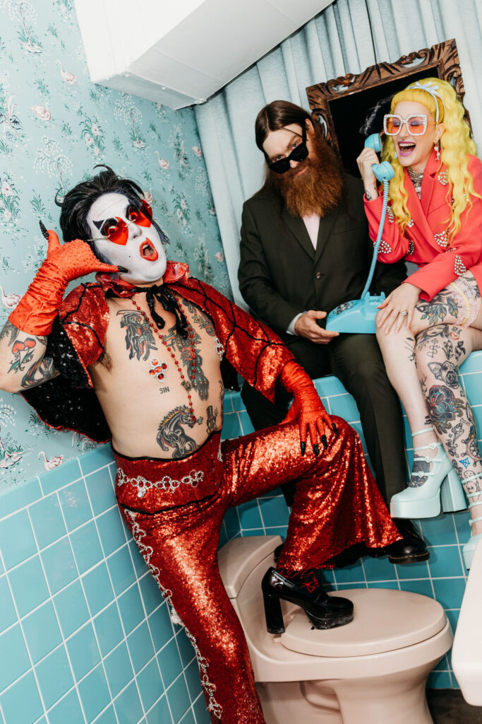 playful and fun bridal portraits in las vegas