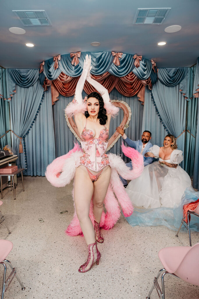 A Vintage Hollywood Glam Las Vegas Vow Renewal at Showgirl House and Sure Thing Too