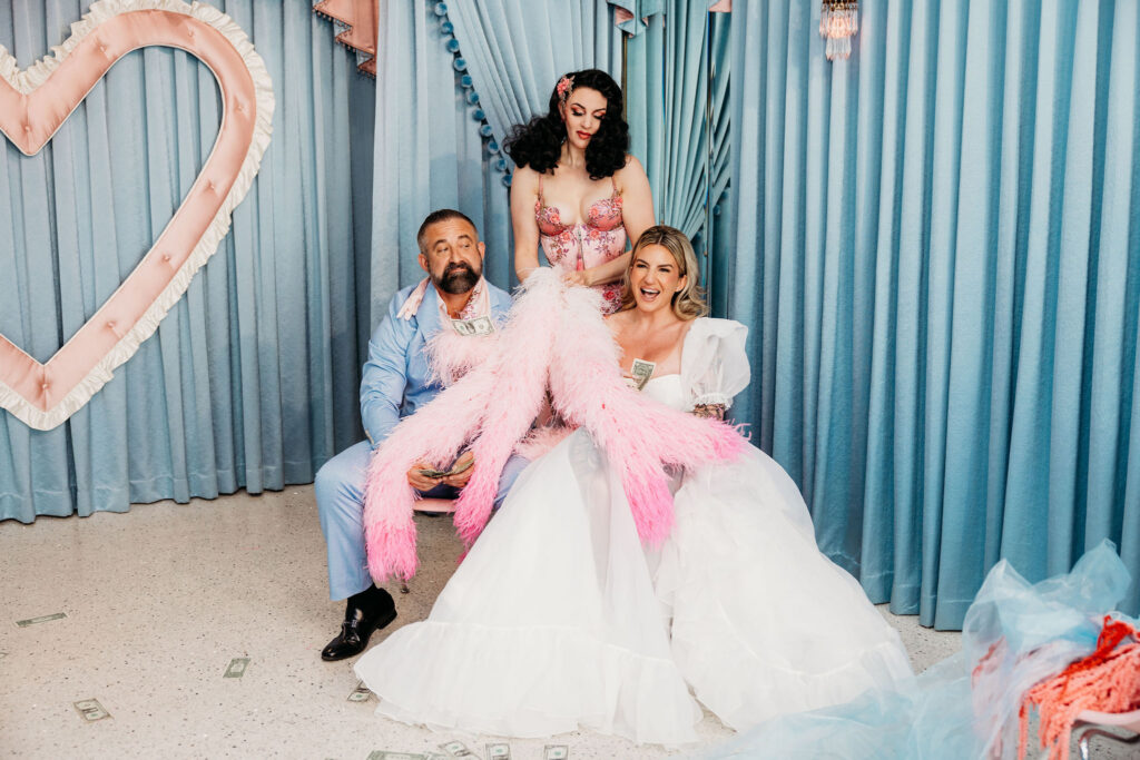 fun and playful bridal portraits in las vegas