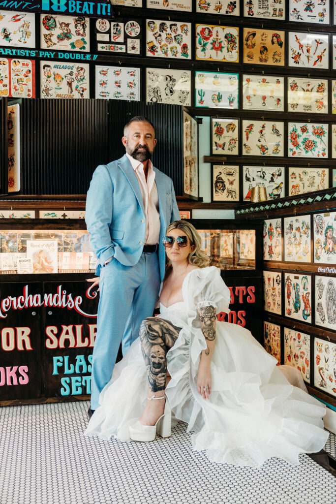 fun bridal photos in las vegas