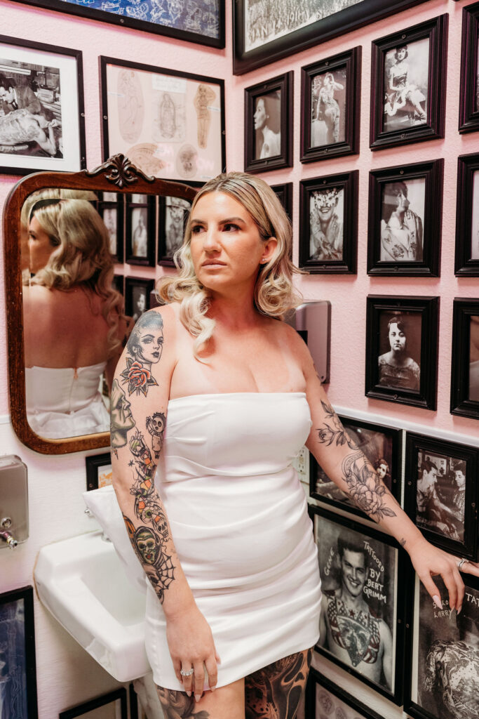 cute picture of the bride at her dream vow renewal