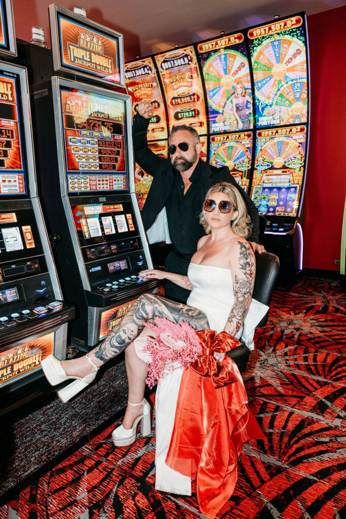 playful bridal portraits in las vegas