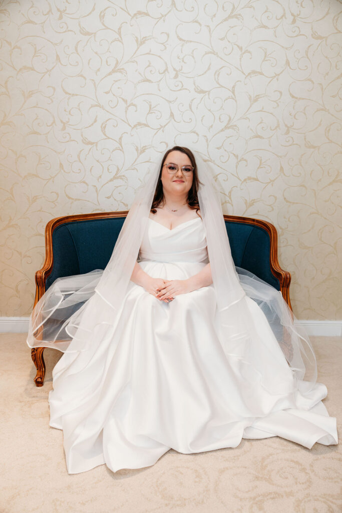 cute picture of the bride before her ceremony