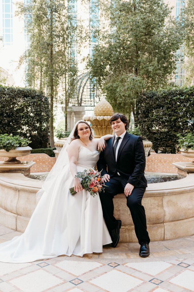 golden hour bridal portraits