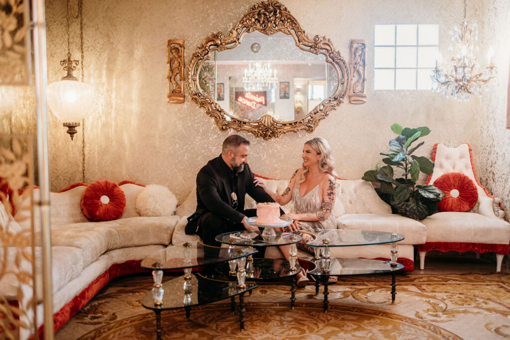 A Vintage Hollywood Glam Las Vegas Vow Renewal at Showgirl House and Sure Thing Too