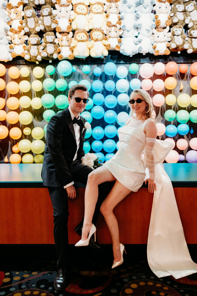 Las Vegas Bridal Photos at Circus Circus and Fremont Street | Tanja & Stef
