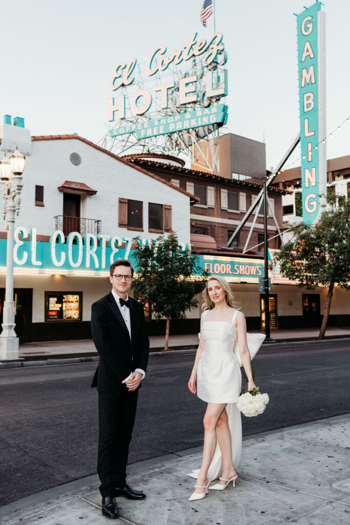 Timeless bridal portraits in Fremont Street