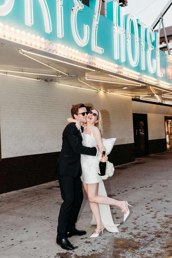 Las Vegas Bridal Photos at Circus Circus and Fremont Street | Tanja & Stef