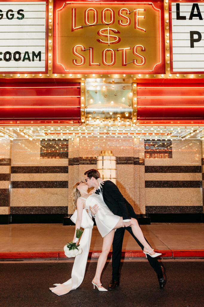 Las Vegas Bridal Photos at Circus Circus and Fremont Street | Tanja & Stef