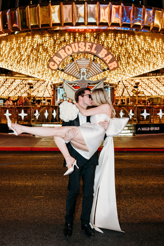 Las Vegas Bridal Photos at Circus Circus and Fremont Street | Tanja & Stef