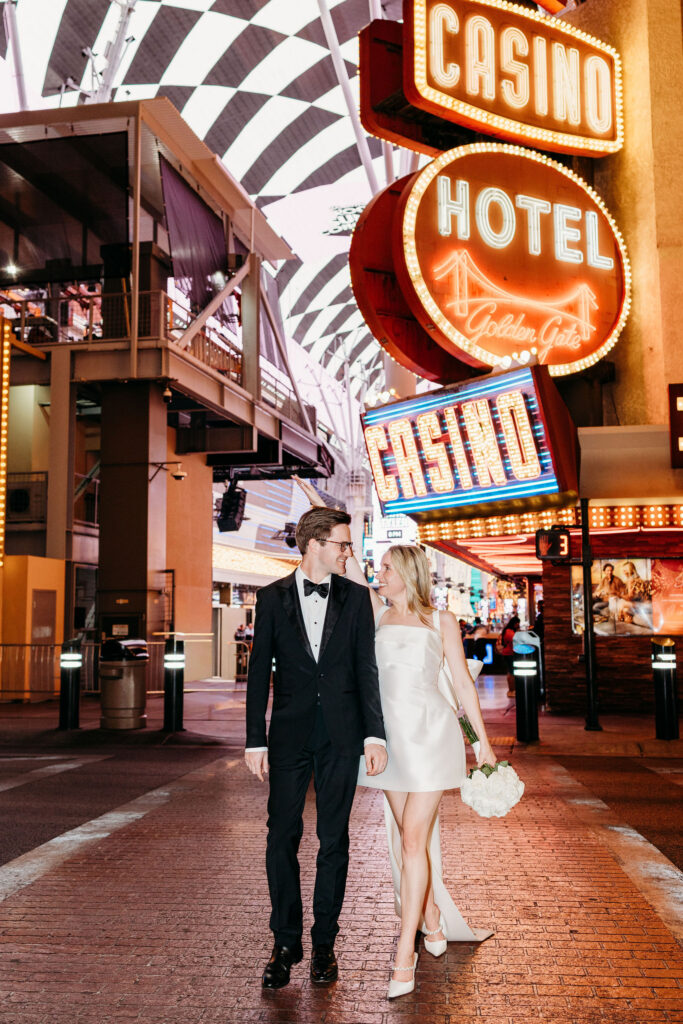 Las Vegas Bridal Photos at Circus Circus and Fremont Street | Tanja & Stef