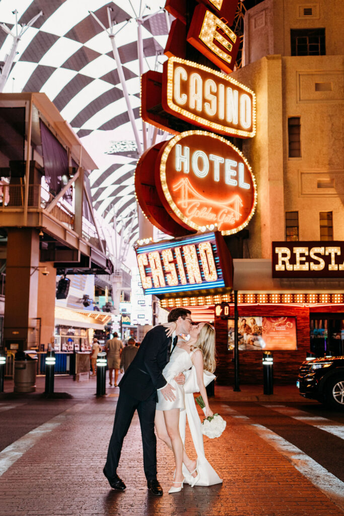 Las Vegas Bridal Photos at Circus Circus and Fremont Street | Tanja & Stef