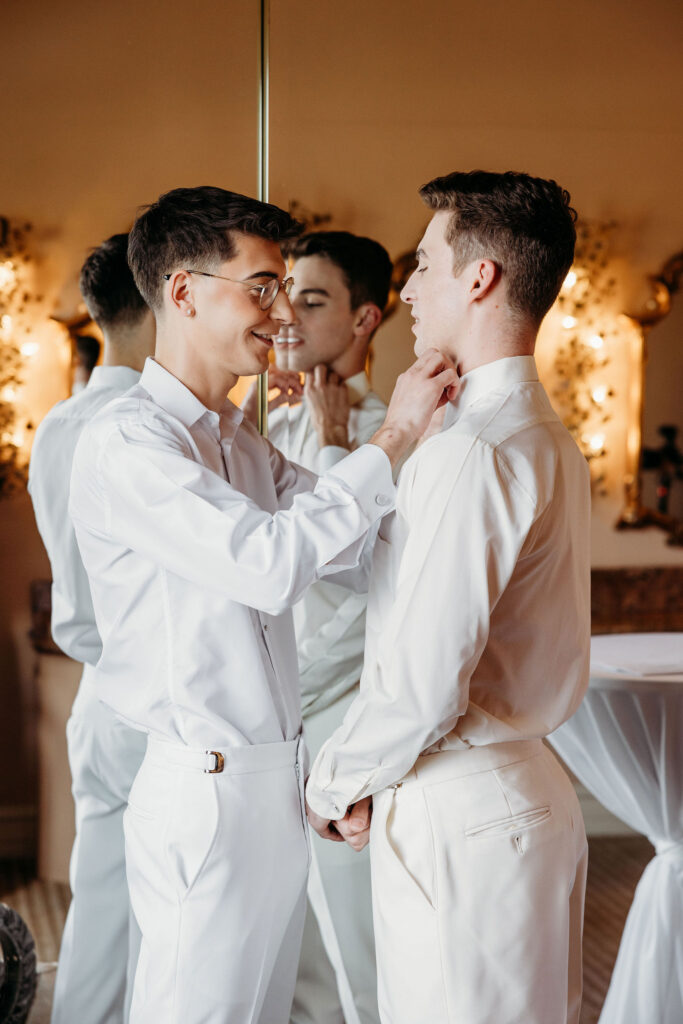 couple getting ready for their dream wedding ceremony