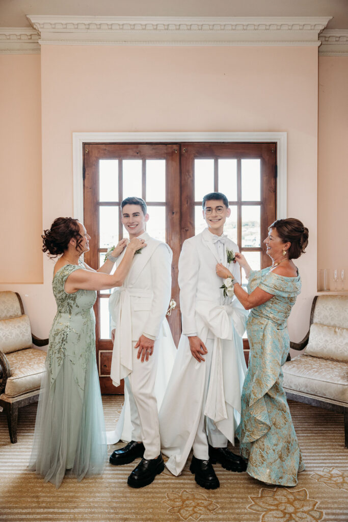 cute picture of the couple before heading to their private vows