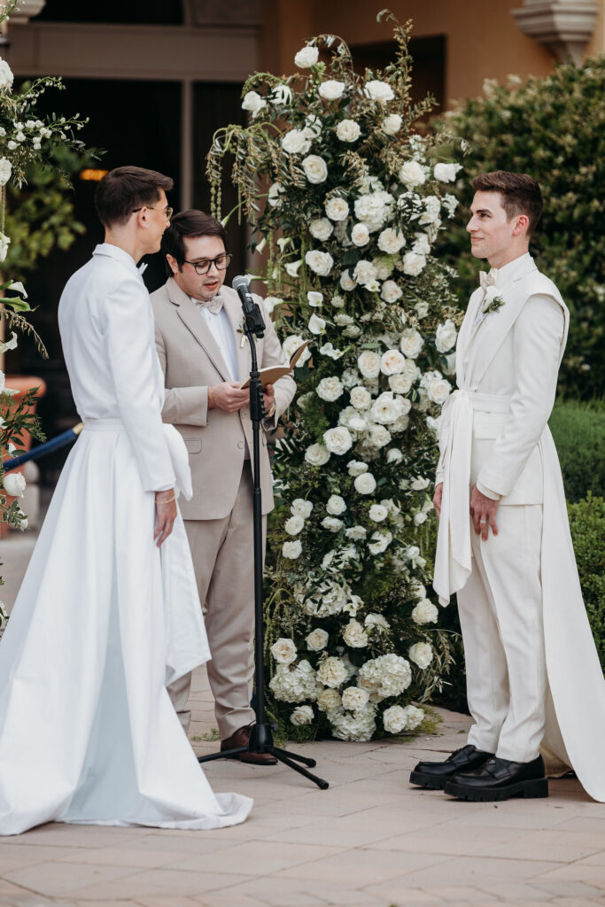 couple at their wedding ceremony