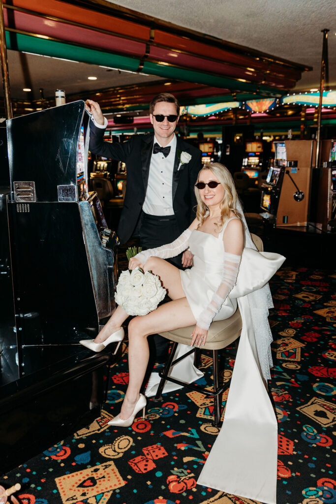 Las Vegas Bridal Photos at Circus Circus and Fremont Street | Tanja & Stef