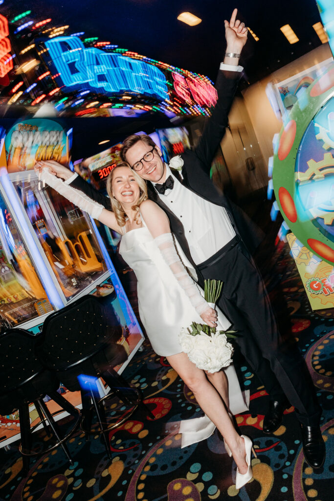 Las Vegas Bridal Photos at Circus Circus and Fremont Street | Tanja & Stef