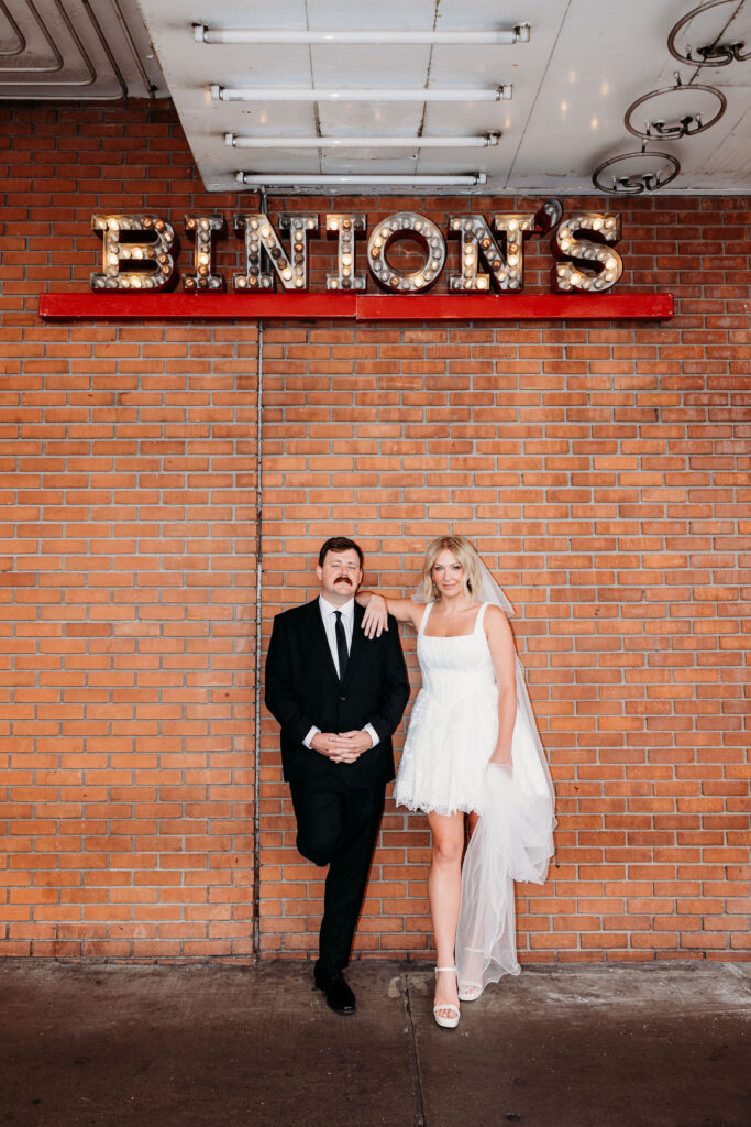 bride and groom at their dream bridal portraits