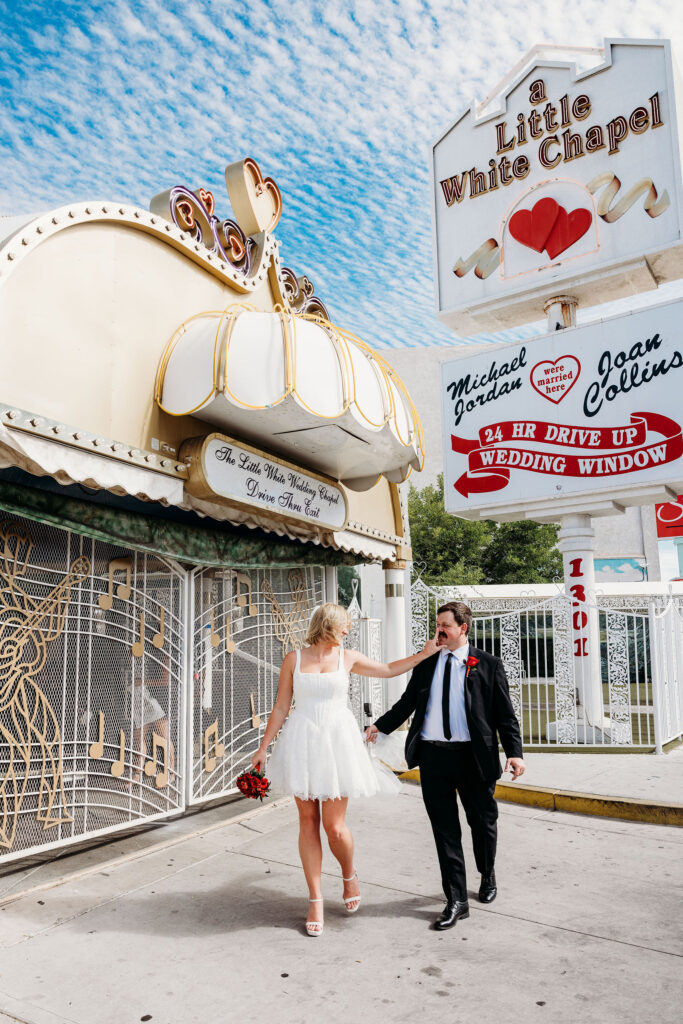 bride and groom before their elopement ceremony