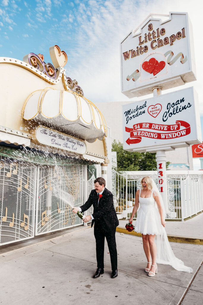 bridal portraits after the ceremony at little white chapel