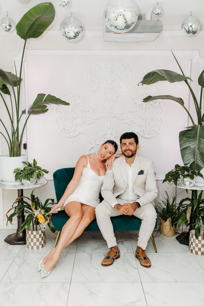 bride and groom at their dream elopement in las vegas