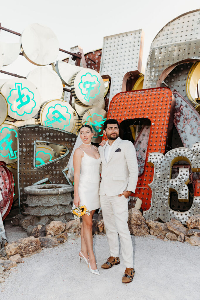 couple at their dream bridal session in LV